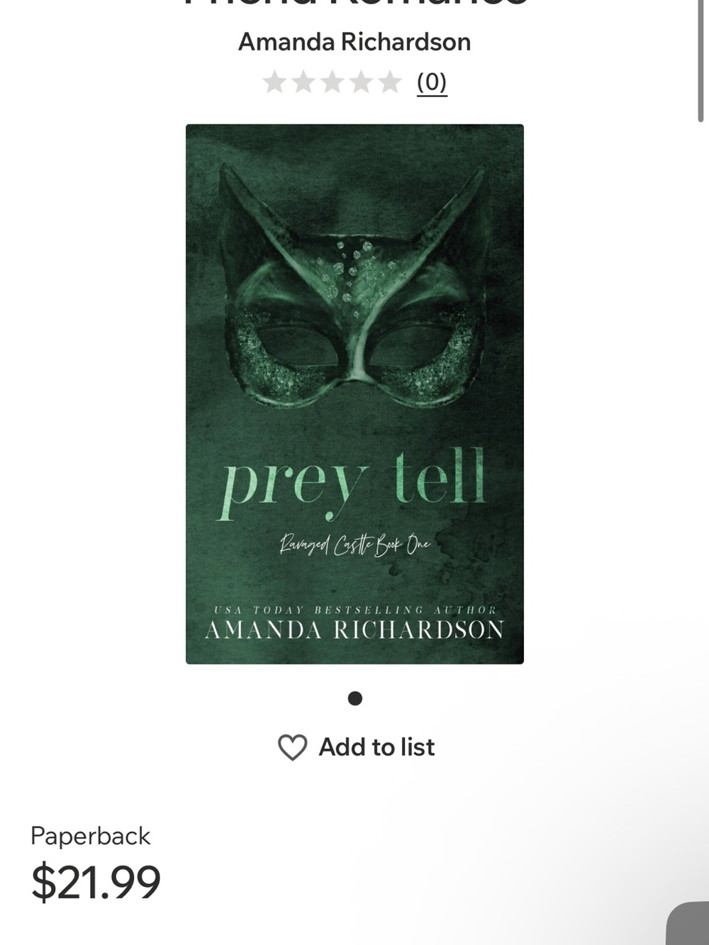 Prey Tell and Ward Willing by Amanda Richardson